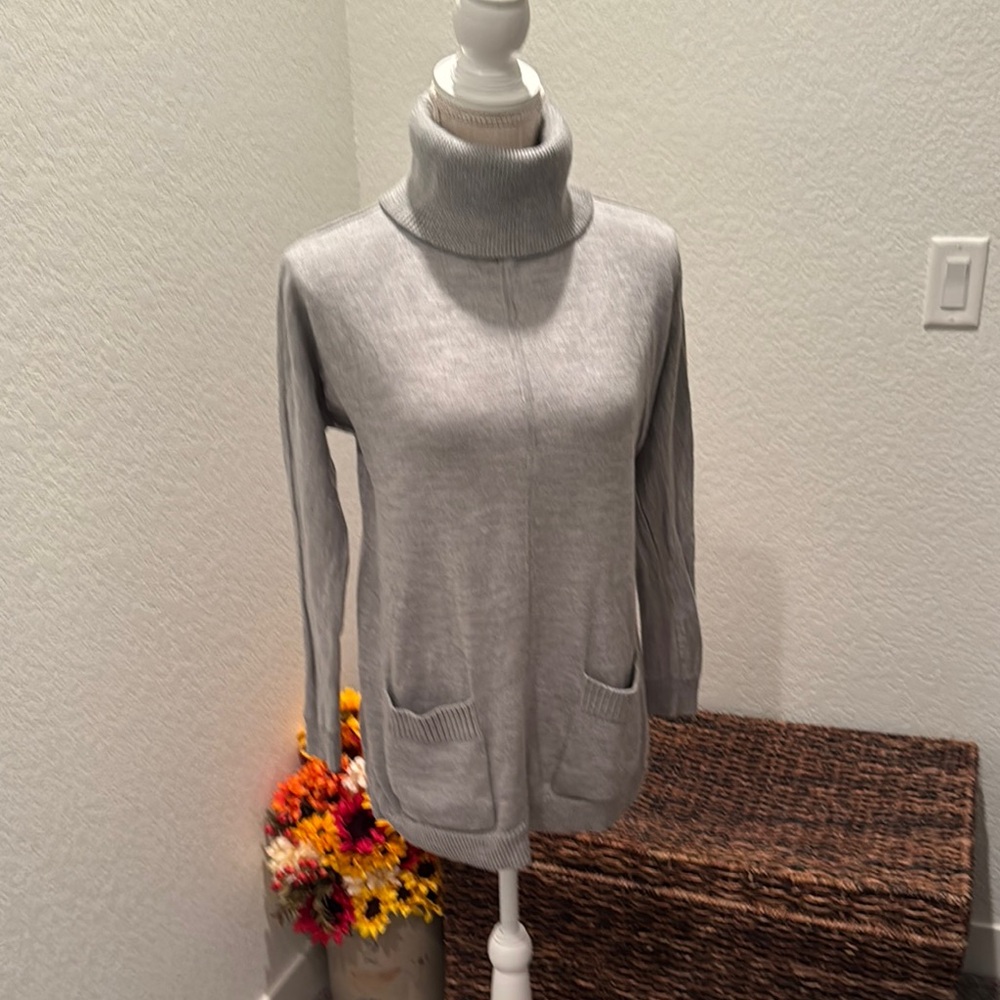 Cozy Gray Turtleneck Sweater